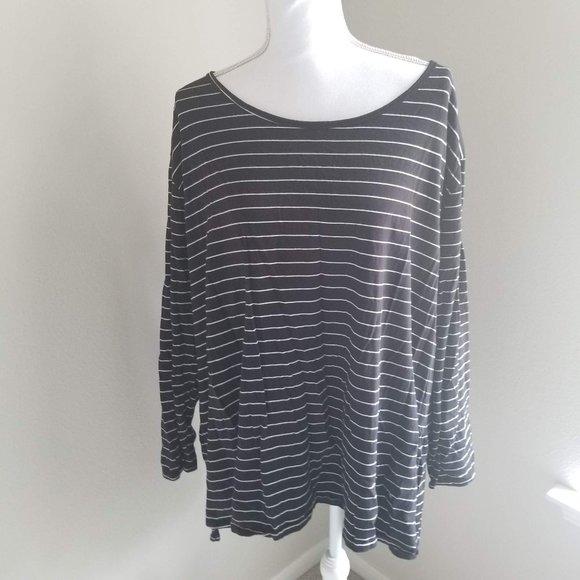 Terra & Sky Tops - 🦄 Terra & Skye / 4X / Black and White Stripe Long